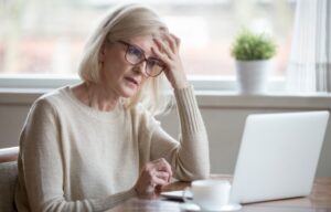 A woman facing alcoholic fatty liver disease